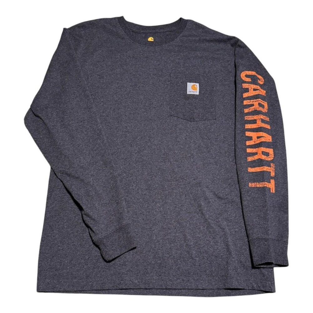 Carhartt 103859 026 Gray Long Sleeve Pocket Shirt Adult Medium